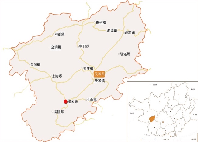天等県地図